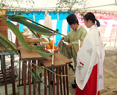 新工場の地鎮祭と起工式