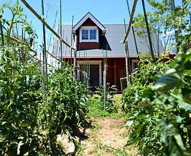 保養施設　歌浜ログハウスと家庭菜園の紹介