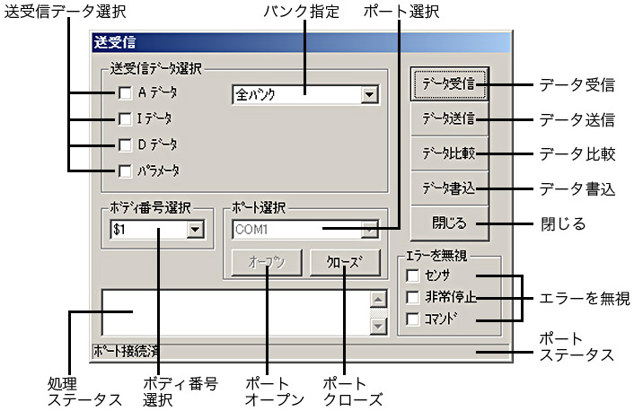 送受信選択画面詳細