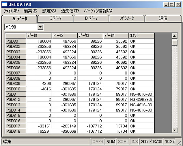 Aデータ比較結果